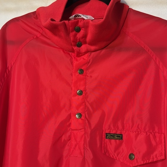 Eddie Bauer Mens Vintage Jacket Red Nylon Pullover Windbreaker Pockets. XL - Picture 5 of 9